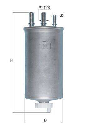 Mahle KL781 Kraftstofffilter