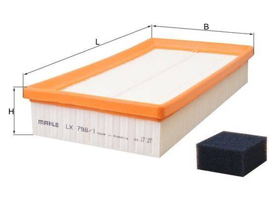 Mahle LX798/1 Luftfilter