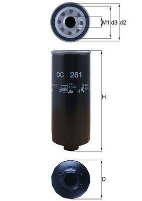 Mahle OC281 Ölfilter
