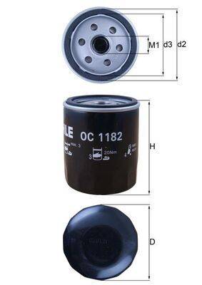 Mahle OC1182 Ölfilter