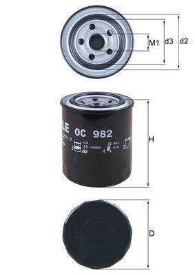 Mahle OC982 Ölfilter