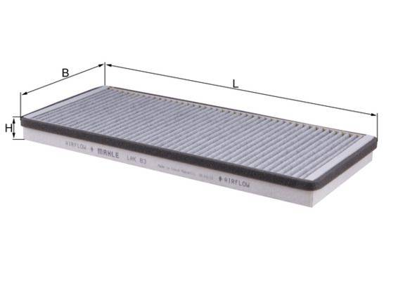 Mahle LAK83 Filter, Innenraumluft