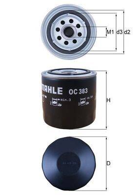 Mahle OC383 Ölfilter