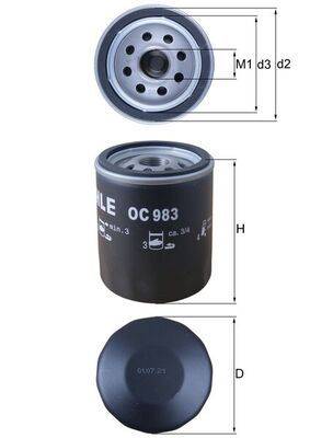 Mahle OC983 Ölfilter