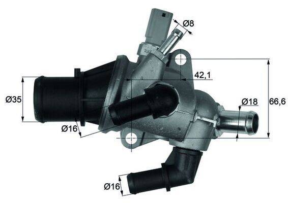 Mahle TI15883 Thermostat, Kühlmittel