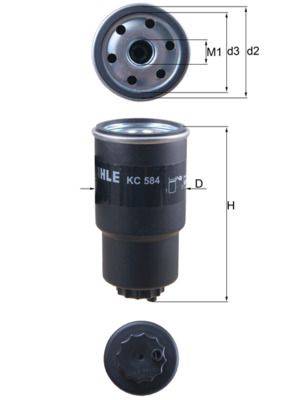Mahle KC584 Kraftstofffilter
