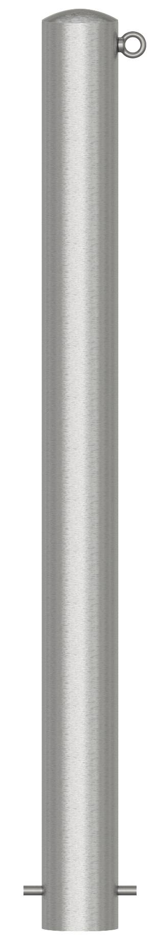 Schake 40103+1 Edelstahlpfosten Ø 102 mm ortsfest, zum Einbetonieren<br><br>Gesamtlänge: 1200 mm ohne Verschluss mit 1 Öse