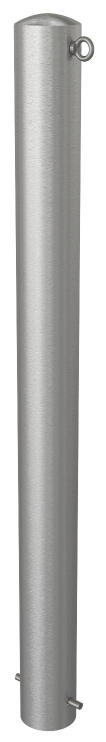 Schake 40103+1 Edelstahlpfosten Ø 102 mm ortsfest, zum Einbetonieren<br><br>Gesamtlänge: 1200 mm ohne Verschluss mit 1 Öse