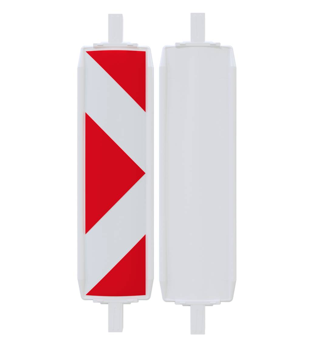 Schake 36055WPE Kunststoffbake Typ 60W Folie Typ RA1/A, pfeilförmig einseitig rechts- / linksweisend rot / weiß
