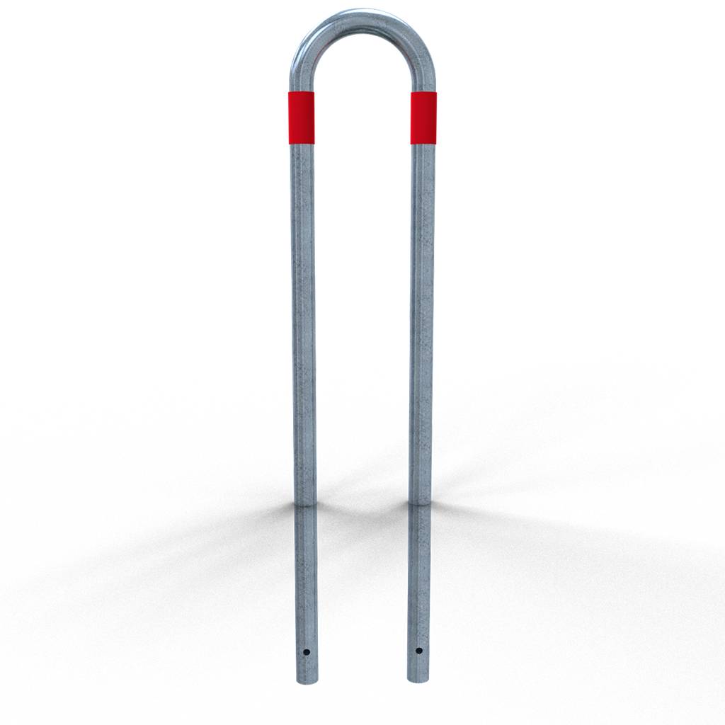 Schake 4L48_70SRO Absperrbügel als E-Ladesäulenschutz Gesamtbreite: 300mm<br><br>Gesamthöhe: 1400mm feuerverzinkt <br><br>mit rot reflektierenden