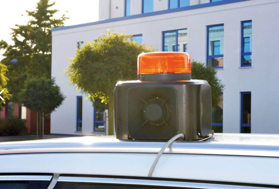 Mobiles Warn- und Kommunikationssystem, Hänsch MOWACOM 2.0, Gelbe LED Kennleuchte Comet S, 12 Volt