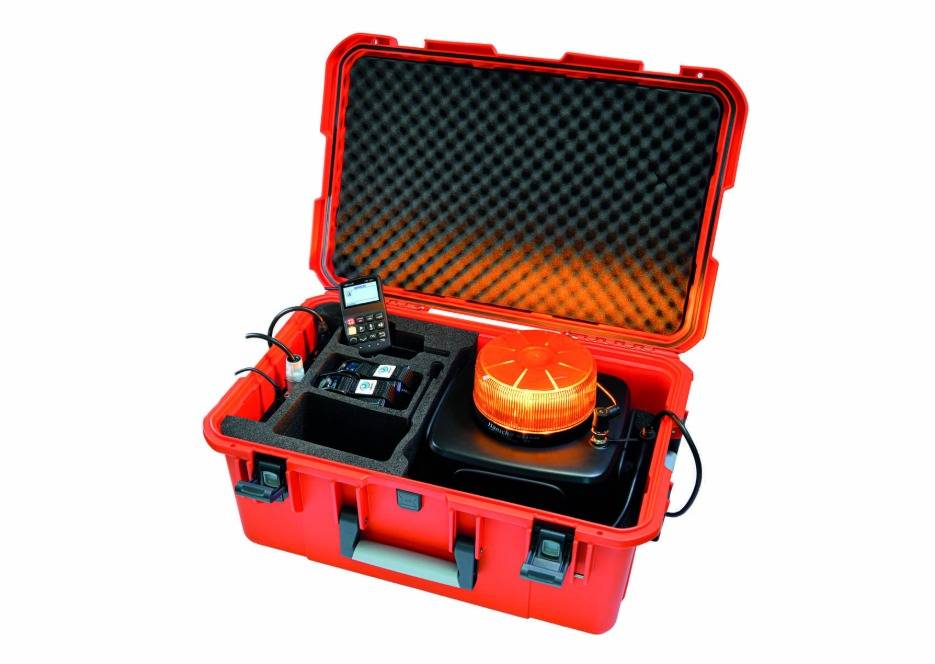 Mobiles Warn- und Kommunikationssystem, Hänsch MOWACOM 2.0, Gelbe LED Kennleuchte Comet S, 12 Volt