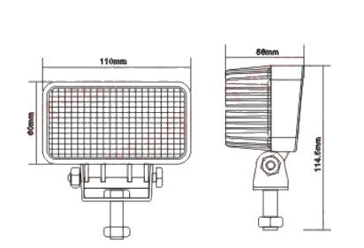 LED Arbeitsscheinwerfer 2 x 10W, 12 - 24V