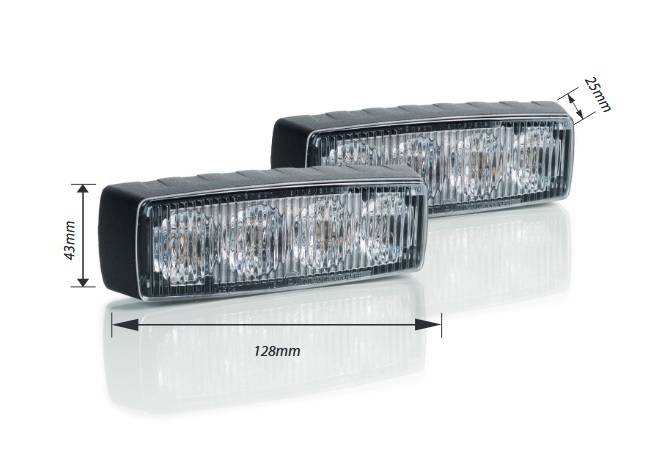 Sputnik nano LED Warnanlage, Frontblitzer, 2 Stück