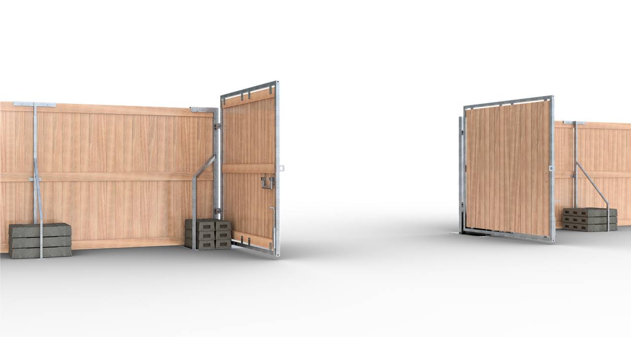 Schake 3B165 Holzwand aus 20 mm starken Massivholz Maße: 2,00 x 2,50 m<br><br>kann mit Querverbindern zu einer stabilen Kon