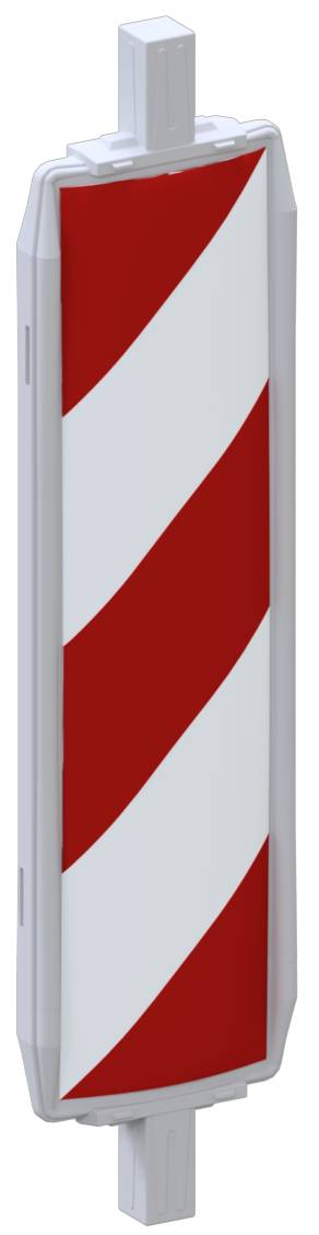 Schake 36055W Kunststoffbake Typ 60W Folie Typ RA1/A, schraffiert doppelseitig rechts- / linksweisend rot / weiß