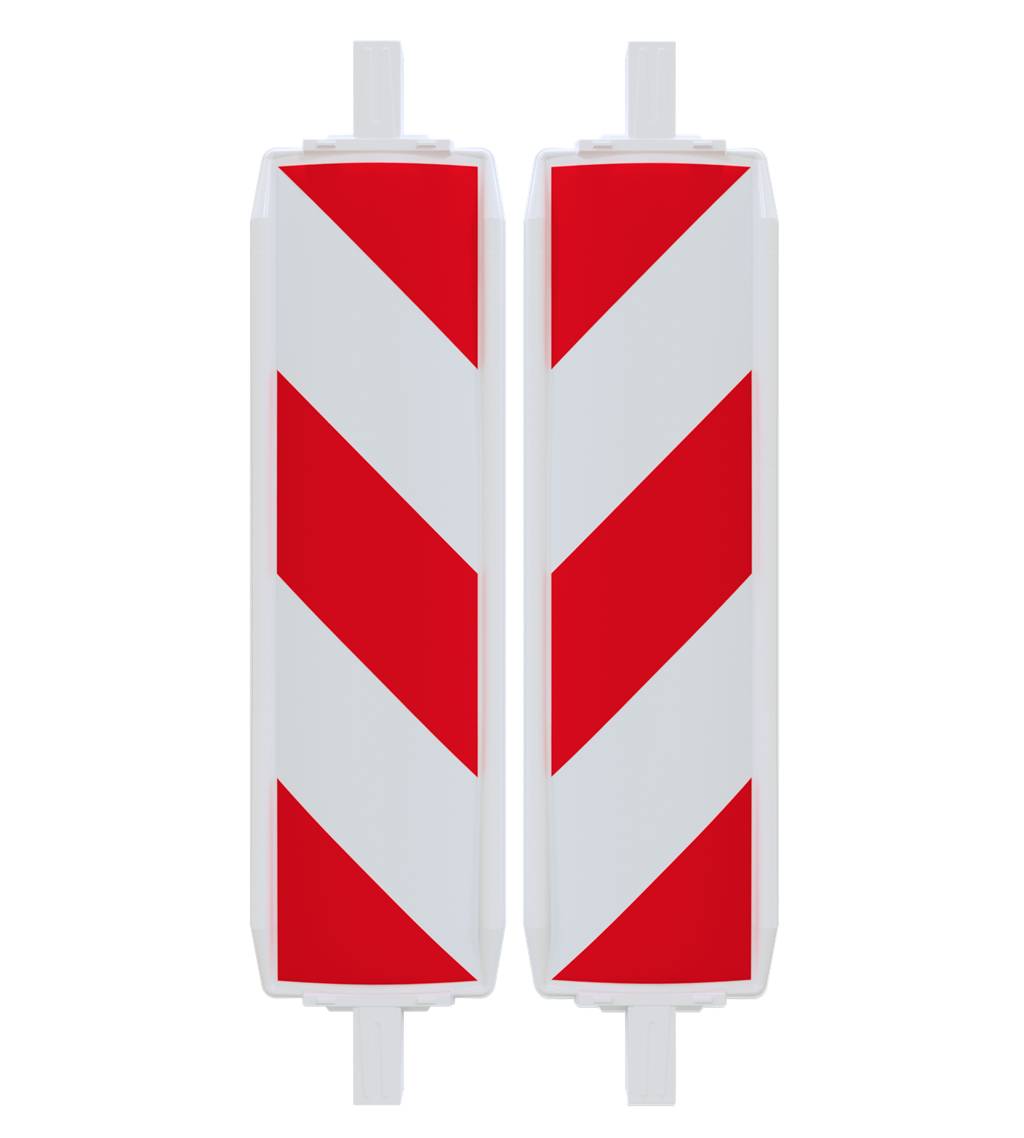 Schake 36055W Kunststoffbake Typ 60W Folie Typ RA1/A, schraffiert doppelseitig rechts- / linksweisend rot / weiß