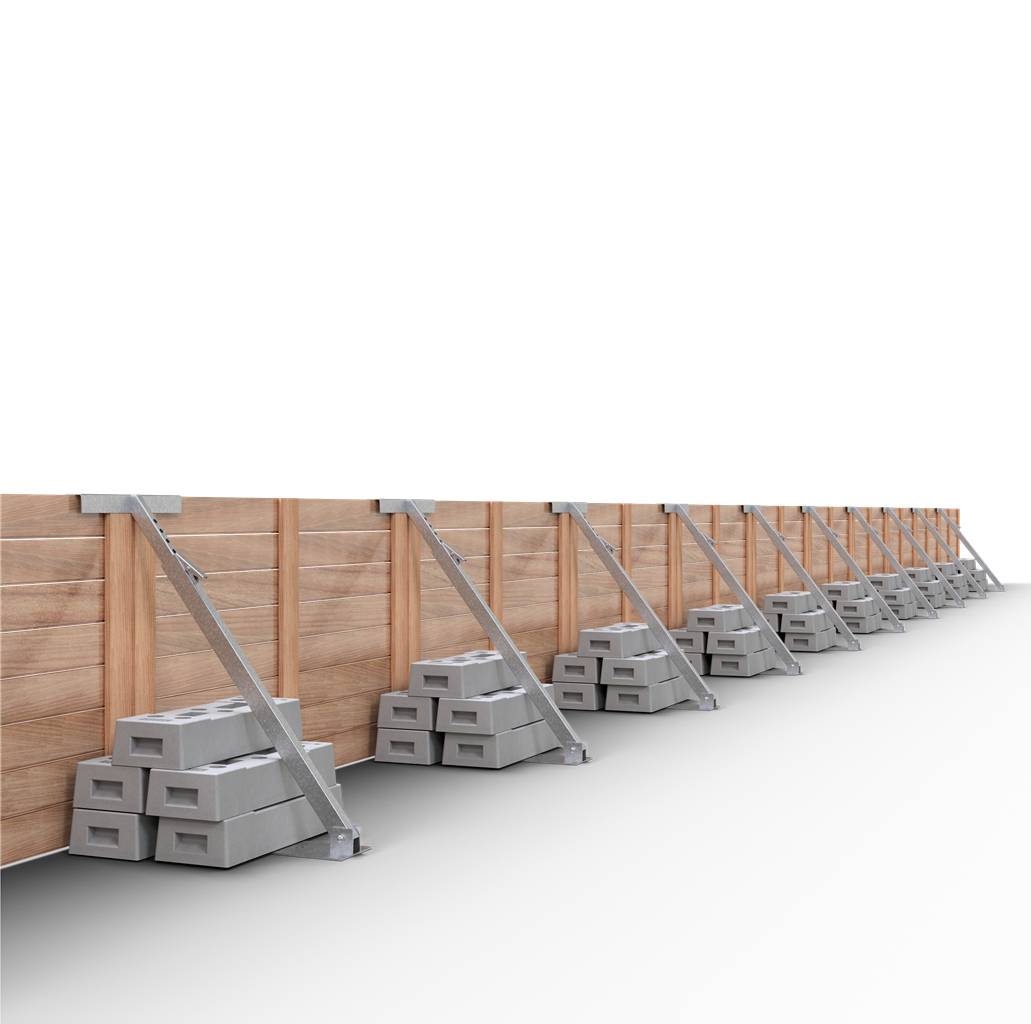 Schake 3B165 Holzwand aus 20 mm starken Massivholz Maße: 2,00 x 2,50 m<br><br>kann mit Querverbindern zu einer stabilen Kon
