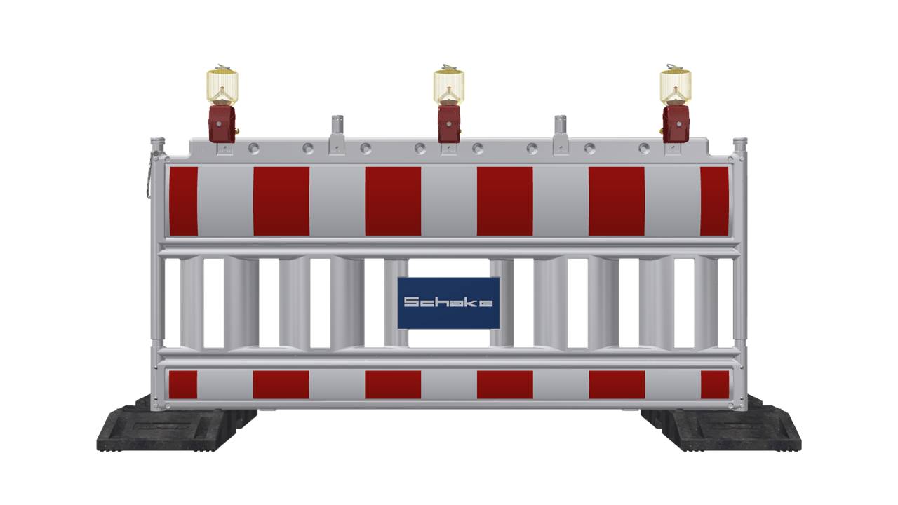 Schake 33520KA2 Schake EURO2 Absperrschrankengitter Typ NOX LIGHT Folie Typ RA2/B mit vormontierten Lampenadapter rot