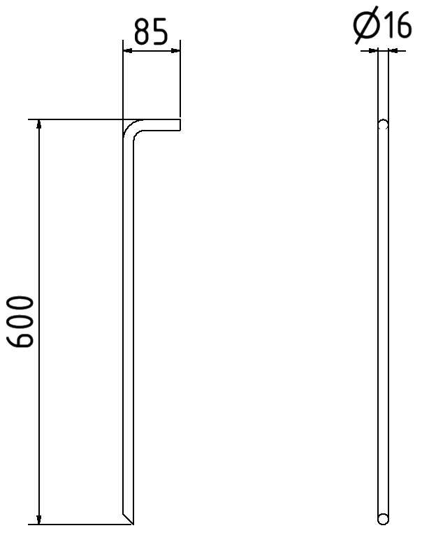 Schake 301606W Erdnagel Typ 5 Ø 16 mm