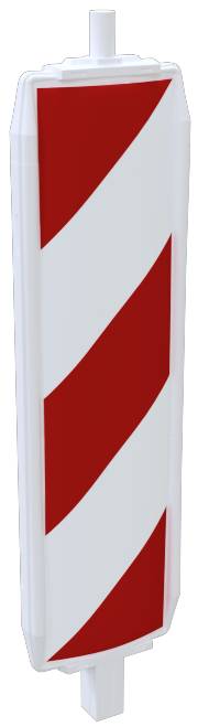 Schake 36055/2LL Kunststoffbake Typ 60 Folie Typ RA2/B, schraffiert doppelseitig linksweisend rot / weiß