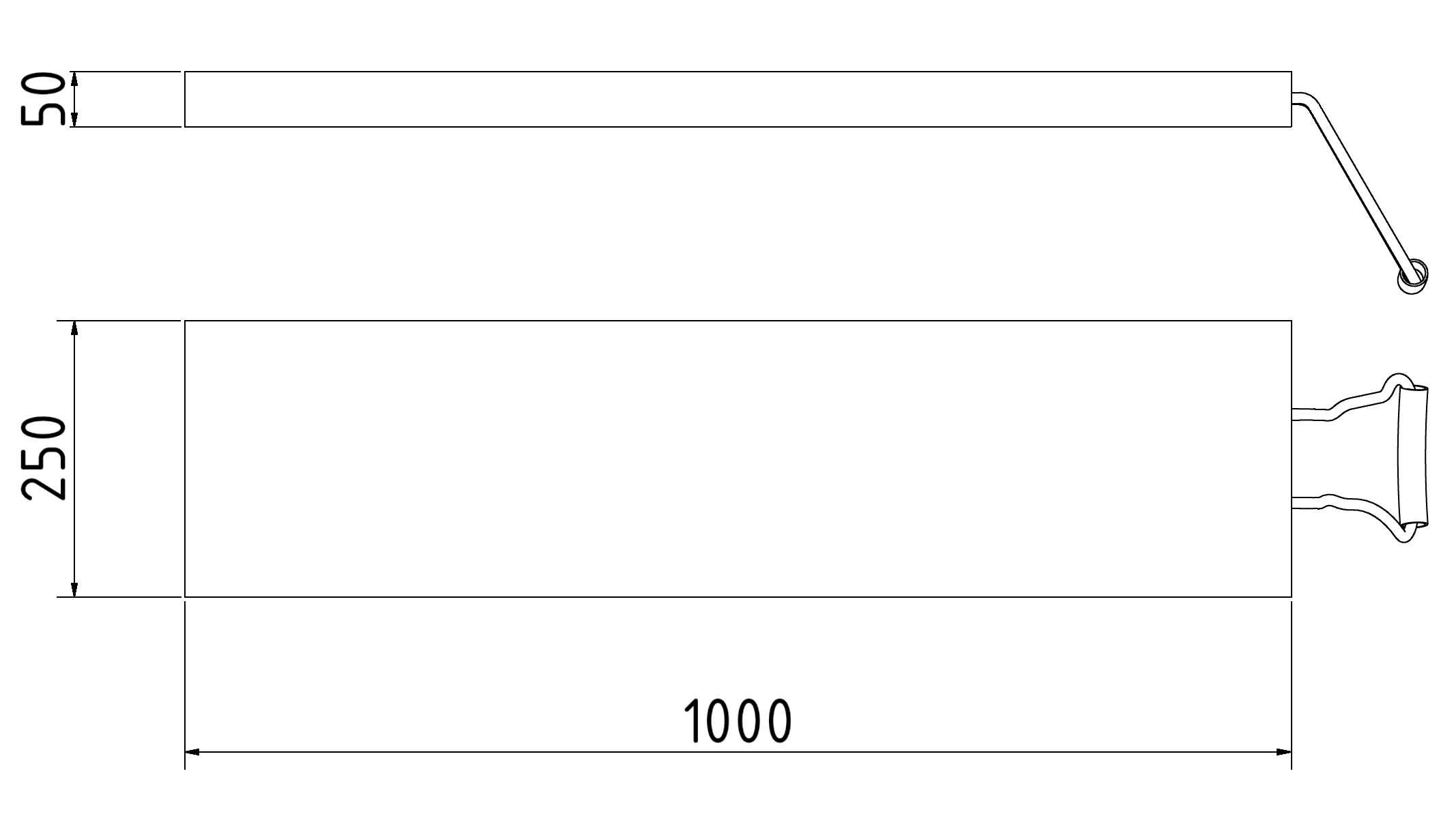 Schake 1021050 Unterlegplatten aus UHMWPE 1000 x 250 x 50 mm