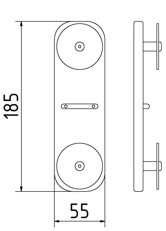 Schake 33902-2 Bodenschutzmatte aus UHMWPE Zubehör:<br><br>Querverbinder für 2 x 15 mm Platte