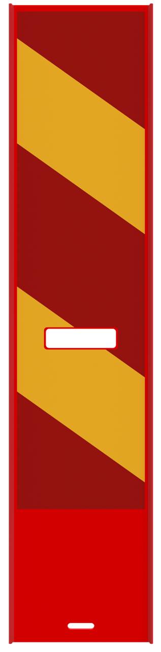 Schake 36050/2SK Flachbake Folie Typ RA2/B doppelseitig rechts- / linksweisend rot / gelb