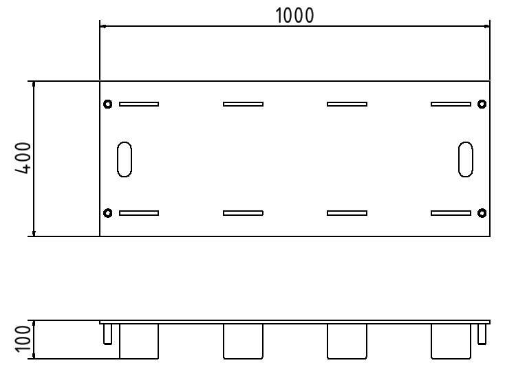 Schake 33931-12 Schlauch- und Kabelbrückensystem Verlängerungselement 1000 x 400 x 100mm