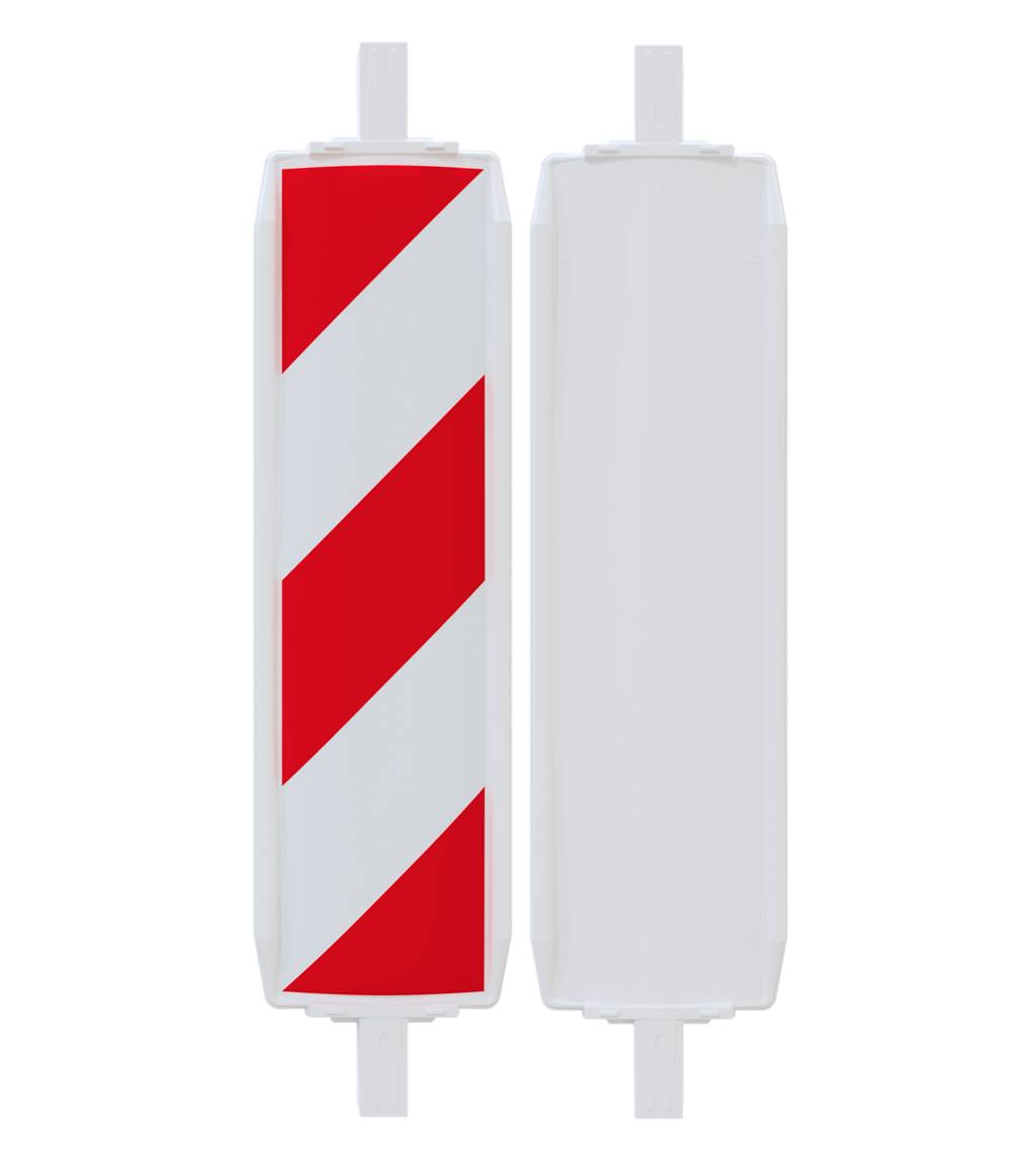 Schake 36055W2L Kunststoffbake Typ 60W Folie Typ RA2/B, schraffiert einseitig rechtsweisend rot / weiß