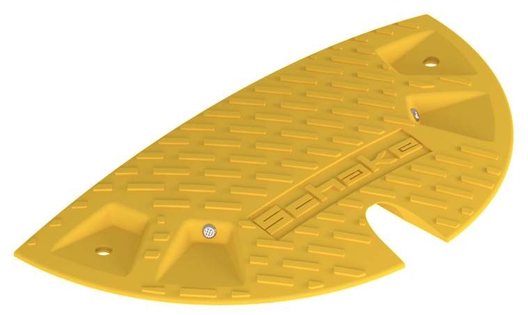 Schake 3392-31E Bodenschwelle Typ NOX Endstück - ohne Adapter gelb Höhe: 30 mm