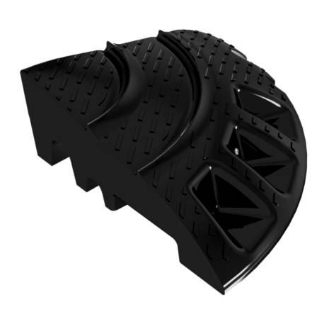 Schake 33920R Bordsteinrampe Typ NOX Endstück, rechts<br><br>Maße: 350 x 350 x 120 mm