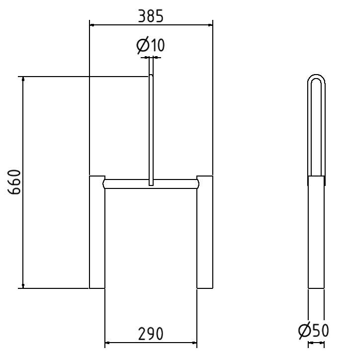 Schake 3F200-1 Verbindungselement für Betonleitwand gerade Verbindung 180°