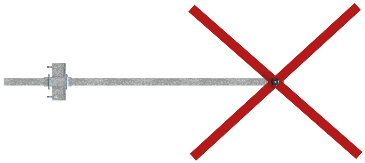 Schake 35371 Klemmvorrichtung für Auskreuzung Halterung für 40 x 40 mm Rohr