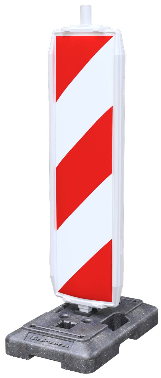 Schake 36055R Kunststoffbake Typ 60 Folie Typ RA1/A, schraffiert einseitig rechtsweisend rot / weiß