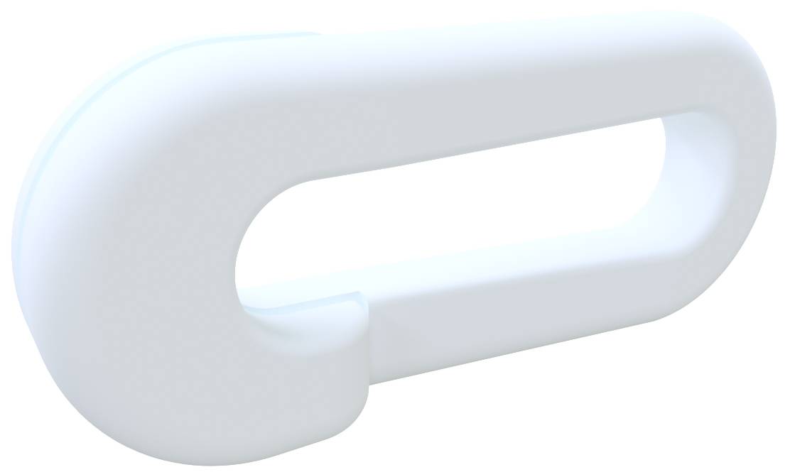 Schake 430_07W Absperrkettenglieder aus Kunststoff Verbindungsglied 6 mm stark weiß