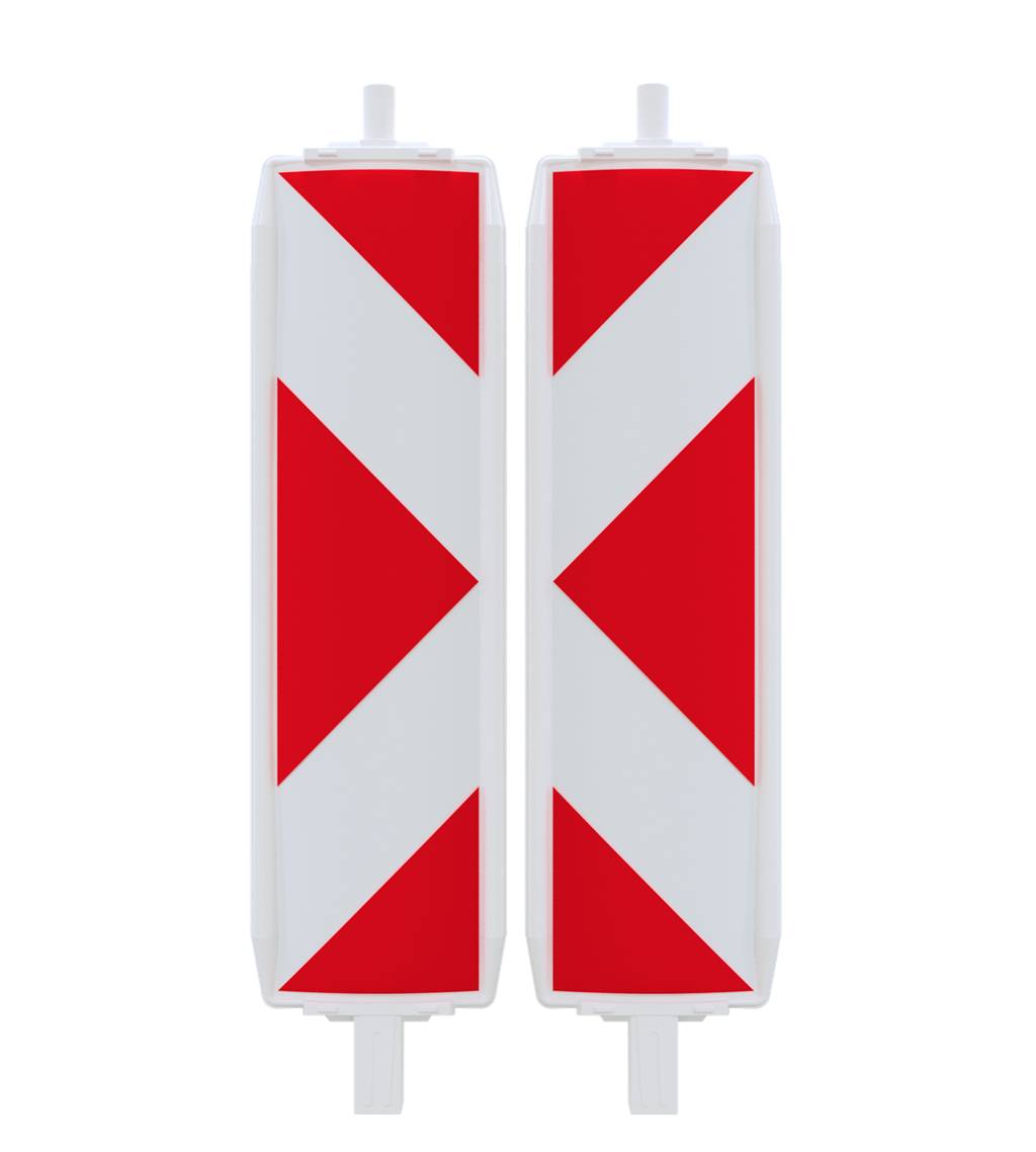 Schake 36055P/3 Kunststoffbake Typ 60 Folie Typ RA2/C, pfeilförmig doppelseitig rechts- / linksweisend rot / weiß