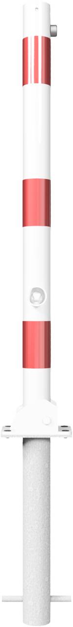 Schake 460FUHB+1 Absperrpfosten Stahlrohr Ø 60 x 2,5 mm umlegbar mit Dreikantverschluss zum Einbetonieren<br><br>mit Bodenhülse Typ 470.60<br><br>ca