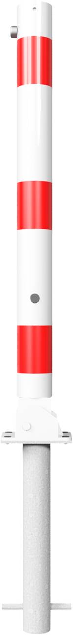 Schake 476FUHB+1 Absperrpfosten Stahlrohr Ø 76 x 2,6 mm umlegbar mit Dreikantverschluss zum Einbetonieren<br><br>mit Bodenhülse Typ 470.60<br><br>ca