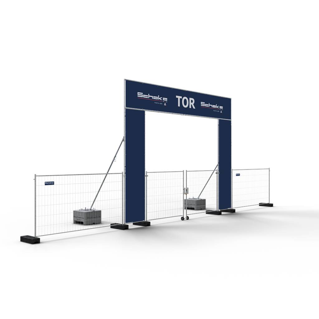 Schake 3B1542 Mobilzaun-Stützstrebe mit Rohrstutzen verzinkt ohne Schelle ohne Erdnagel