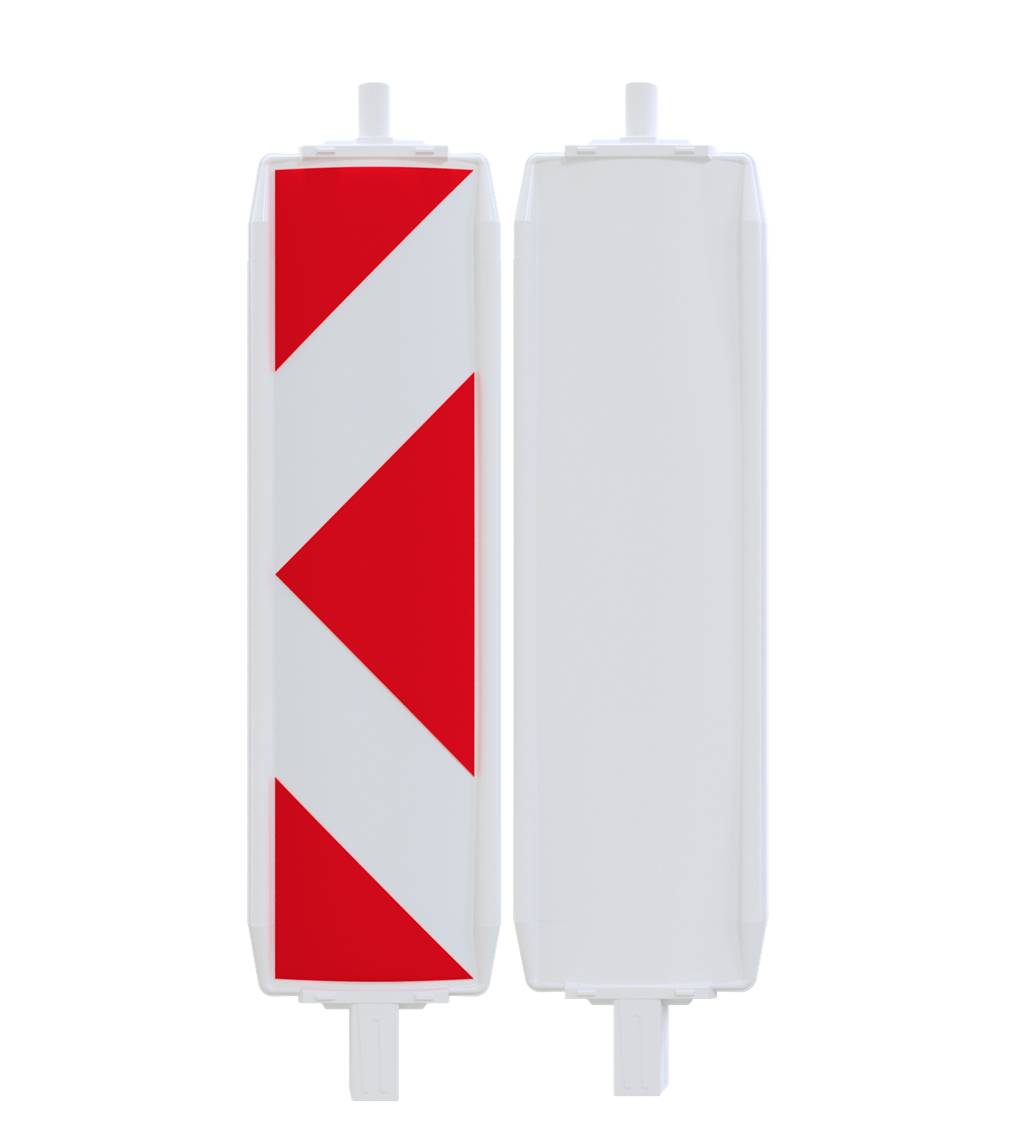 Schake 36055PL Kunststoffbake Typ 60 Folie Typ RA1/A, pfeilförmig einseitig linksweisend rot / weiß