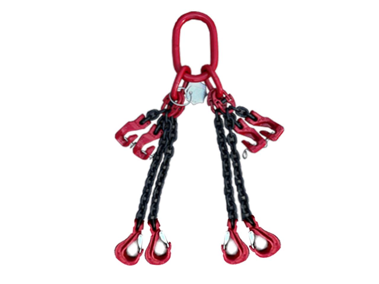 Schake 5464VH-8 Kettengehänge / Kettenzug 4-strang Breite: 8 mm Länge: 4,0 m; mit Verkürzungshaken