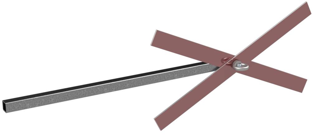 Schake 3537506 Auskreuzung mit 30 mm Auslegerohr und 50 mm Schenkelbreite Länge: 650 mm, Auslegerlänge: 800 mm