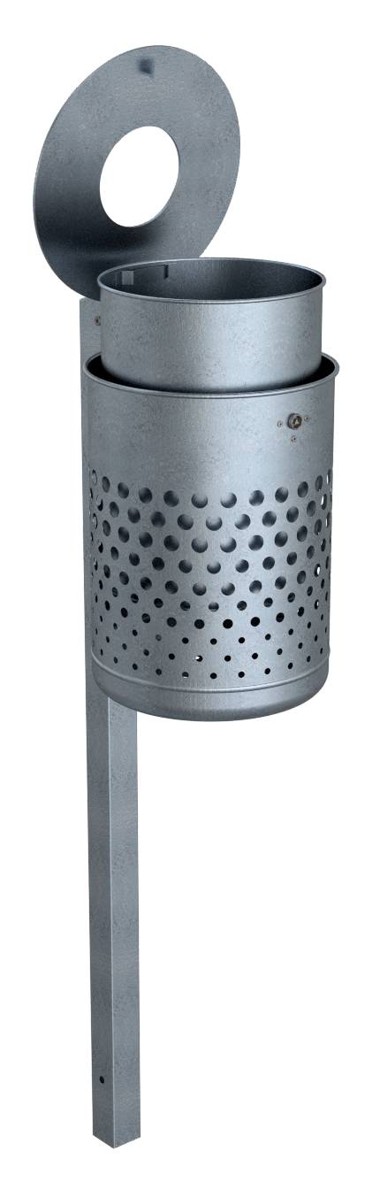 Schake 4234 Abfallbehälter 50l feuerverzinkt mit Einsatzbehälter