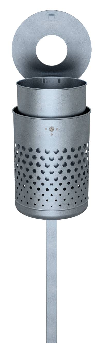 Schake 4234 Abfallbehälter 50l feuerverzinkt mit Einsatzbehälter