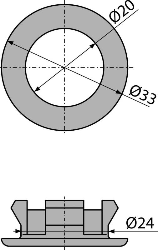 Alcadrain A22 Rosette für Waschbeckenüberlauf DN33