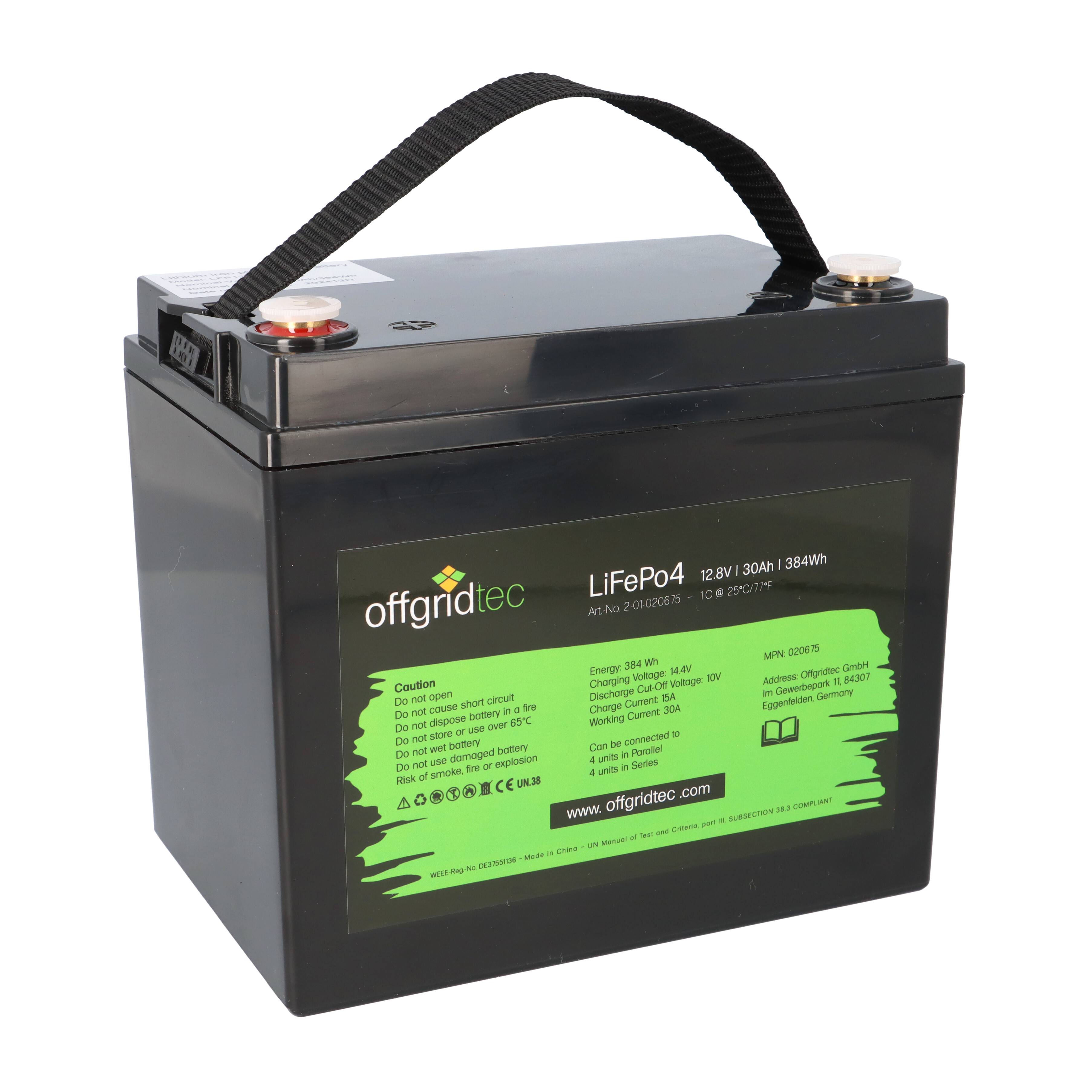 Offgridtec LiFePO4 Akku 12V 30Ah - sicher & effizient für PV & USV