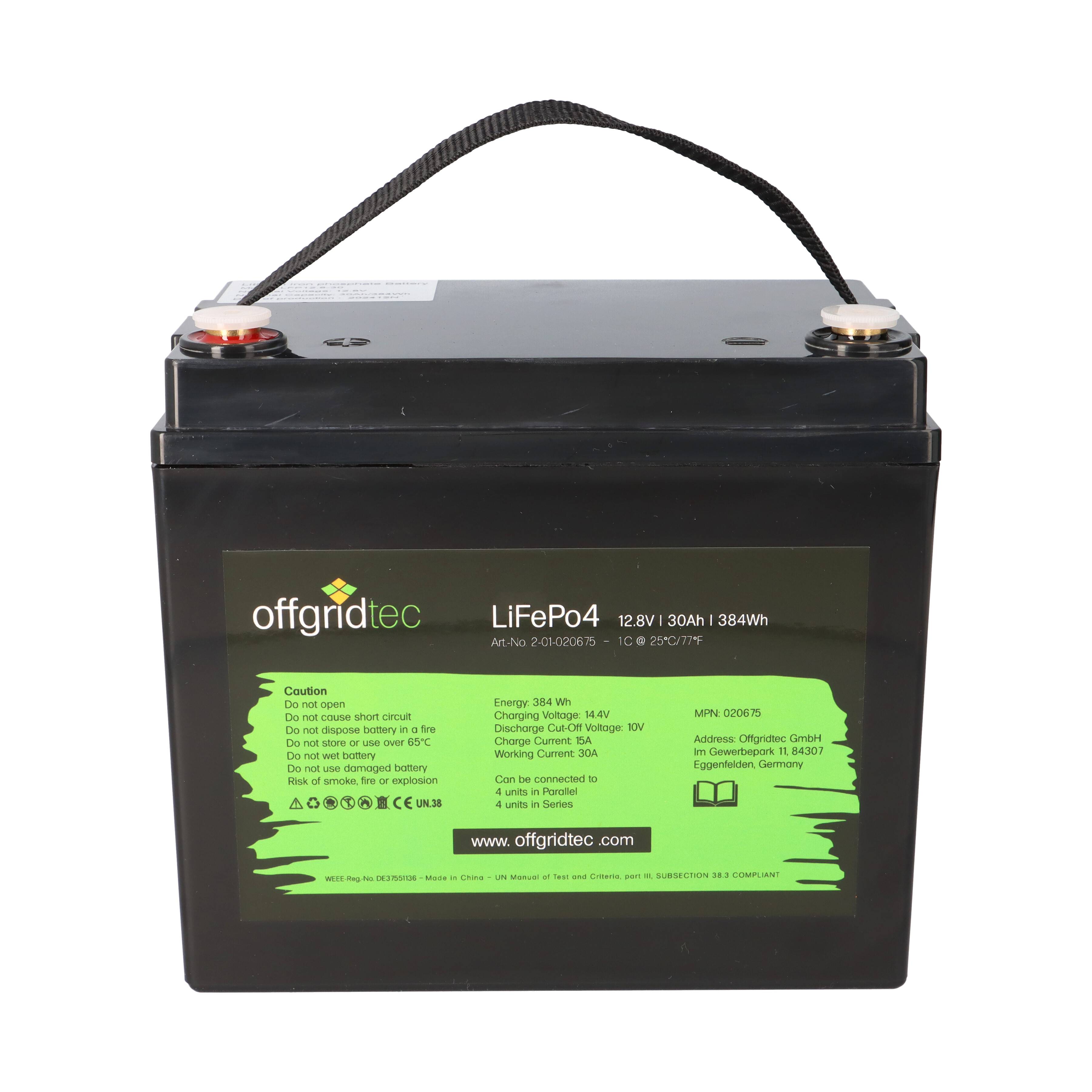 Offgridtec LiFePO4 Akku 12V 30Ah - sicher & effizient für PV & USV