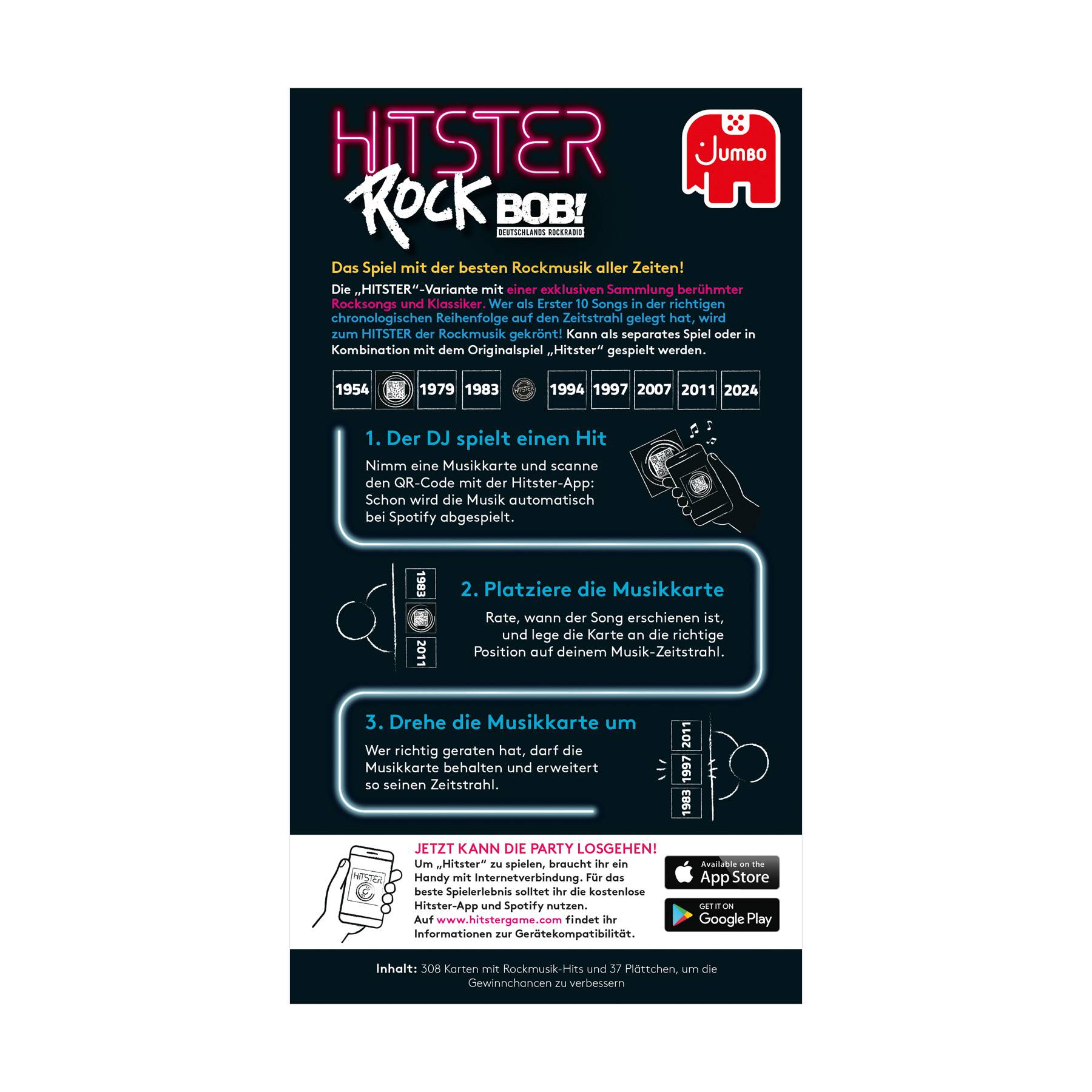 Hitster Rock, Partyspiel, Deutsche Version