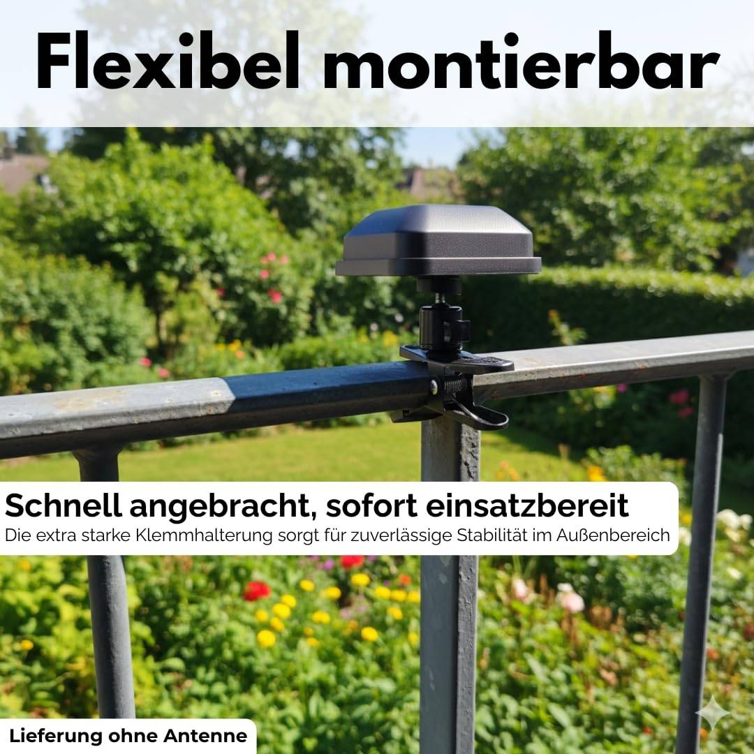 Klemmhalterung für Rasenmäher Roboter RTK kompatibel mit Segway Navimow i105E i108E H500E-VF H800E-VF H1500E-VF H3000E-VF Mähroboter Antennenhalter